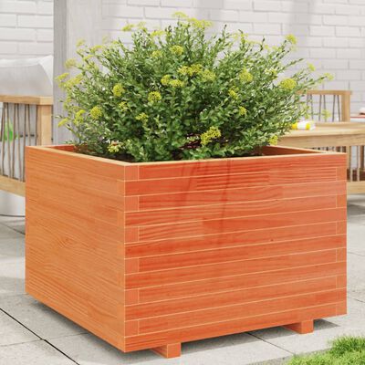 vidaXL Fioriera Giardino Marrone Cera 70x70x49,5cm Legno Massello Pino