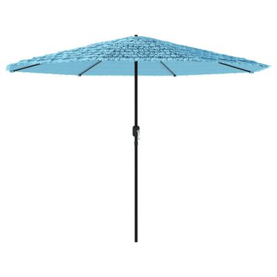 vidaXL Ombrellone Giardino con Palo in Acciaio Blu 388x388x248 cm