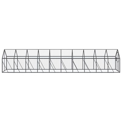 vidaXL Voliera Antracite 1,79x10x1,85 m in Alluminio