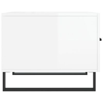 vidaXL Tavolini Salotto 2pz Bianco Lucido 50x50x40cm Legno Multistrato