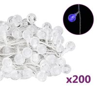 vidaXL Filo di Luci Sferiche 20m 200 LED Blu con 8 Funzioni