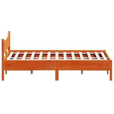 vidaXL Letto senza Materasso Marrone Cera 135x190 cm in Legno di Pino