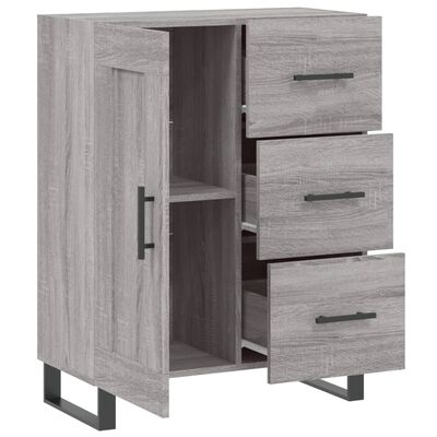 vidaXL Credenza Grigio Sonoma 69,5x34x90 cm in Legno Multistrato