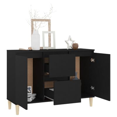 vidaXL Credenza Nera 101x35x70 cm in Legno Multistrato