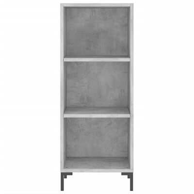 vidaXL Credenza Grigio Cemento 34,5x32,5x180 cm in Legno Multistrato