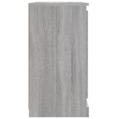 vidaXL Credenze 2 pz Grigio Sonoma in Legno Multistrato