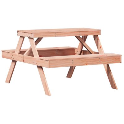 vidaXL Tavolo da Picnic 105x134x75 cm in Legno Massello di Douglas