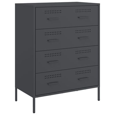 vidaXL Credenza Antracite 68x39x89 cm in Acciaio