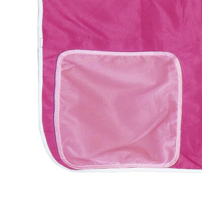 vidaXL Letto a Soppalco con Tunnel Bambini Rosa 90x200cm Massello Pino