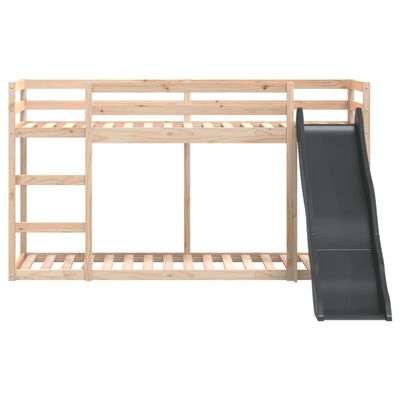 vidaXL Letto a Castello Scivolo e Scala 80x200 cm Legno Massello Pino