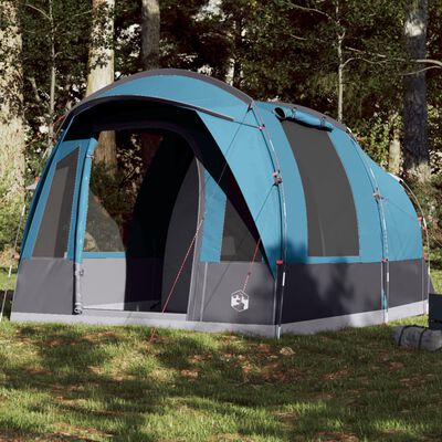 vidaXL Tenda da Campeggio a Tunnel per 3 Persone Blu Impermeabile