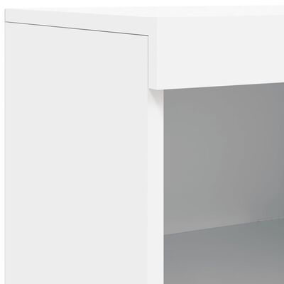 vidaXL Credenza con Luci LED Bianca 283x37x100 cm