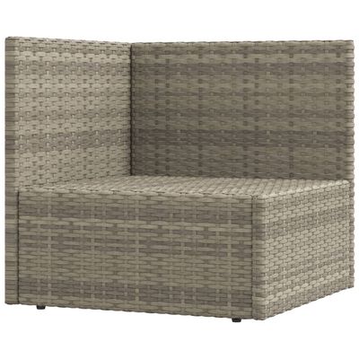 vidaXL Set Divani da Giardino 8 pz con Cuscini in Polyrattan Grigio