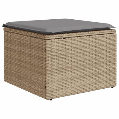 vidaXL Set Divano da Giardino 13 pz con Cuscini Beige in Polyrattan