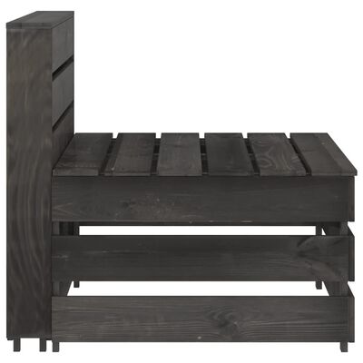 vidaXL Set Salotto da Giardino 3 pz in Legno di Pino Impregnato Grigio