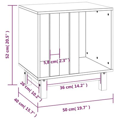 vidaXL Casetta per Cani Ambra 50x40x52 cm in Legno Massello di Pino