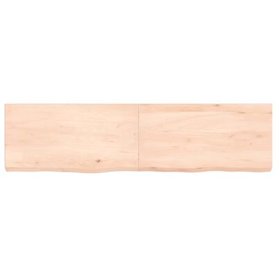 vidaXL Piano Bagno 120x30x(2-6) cm in Legno Massello Non Trattato