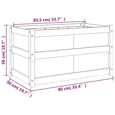 vidaXL Fioriere da Giardino 2 pz in Legno di Pino Impregnato