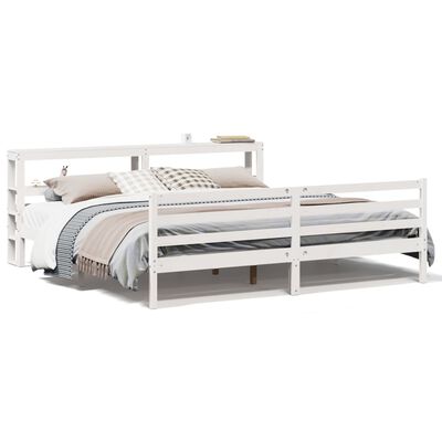 vidaXL Letto senza Materasso Bianco 180x200 cm Legno Massello di Pino