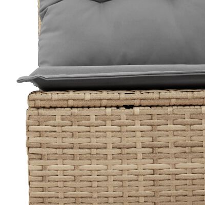 vidaXL Set Divano da Giardino 10 pz con Cuscini Beige Misto Polyrattan