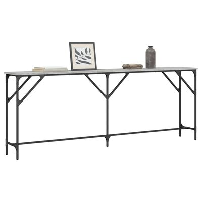 vidaXL Tavolo Consolle Grigio Sonoma 200x29x75 cm in Legno Multistrato