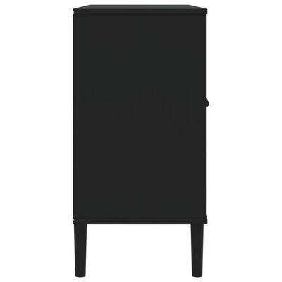 vidaXL Credenza SENJA Aspetto Rattan Nero 112x40x80 cm Massello Pino