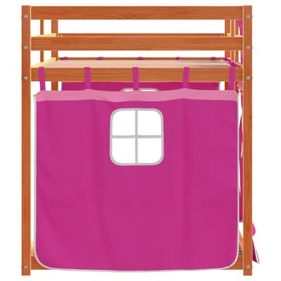 vidaXL Letto a Castello senza Materasso Rosa 90x200 cm Legno di Pino