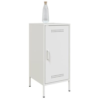 vidaXL Credenza Bianca 36x39x79 cm in Acciaio Laminato a Freddo