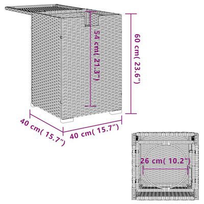 vidaXL Tavolo Copri Serbatoio Propano Beige 40x40x60 cm in Polyrattan