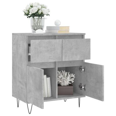 vidaXL Credenza Grigio Cemento 60x35x70 cm in Legno Multistrato