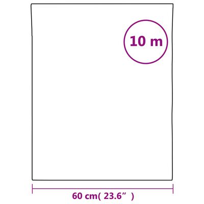 vidaXL Pellicola Statica Smerigliata Bianco Trasparente 60x1000 cm PVC