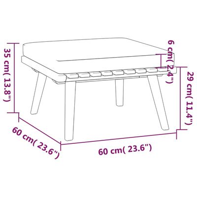 vidaXL Set Divani da Giardino 4 pz con Cuscini in Massello di Acacia