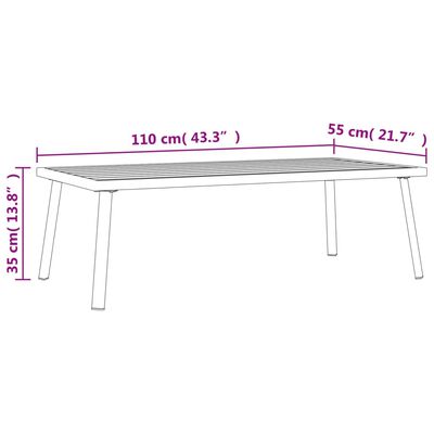 vidaXL Set Salotto da Giardino 2 pz in Acciaio Antracite