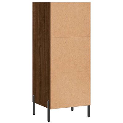 vidaXL Credenza Rovere Marrone 34,5x32,5x90 cm in Legno Multistrato