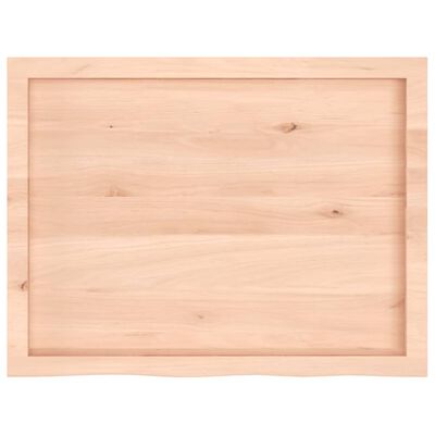 vidaXL Piano Bagno 80x60x(2-4) cm in Legno Massello Non Trattato