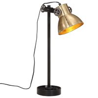 vidaXL Lampada a Scrivania 25 W Ottone Anticato 15x15x55 cm E27