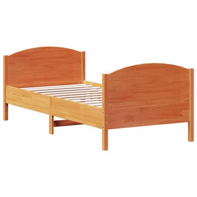 vidaXL Letto senza Materasso Marrone Cera 100x200 cm in Legno di Pino