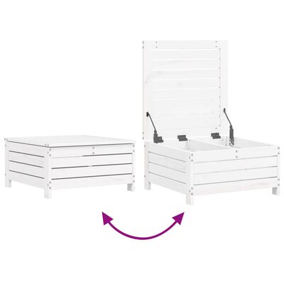 vidaXL Set Divani da Giardino 10 pz Bianco in Legno Massello di Pino