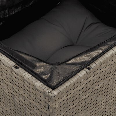 vidaXL Set Divano da Giardino 5 pz con Cuscini Grigio in Polyrattan