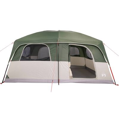 vidaXL Tenda Familiare Cabina per 10 Persone Verde Impermeabile