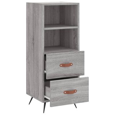 vidaXL Credenza Grigio Sonoma 34,5x34x90 cm in Legno Multistrato