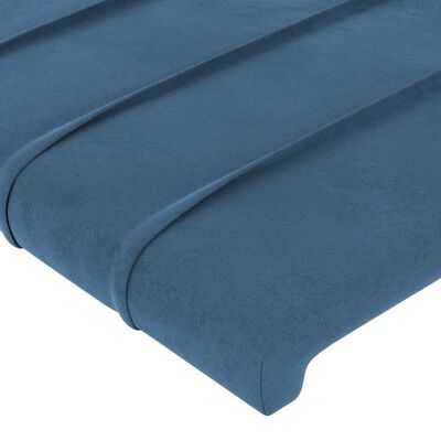 vidaXL Giroletto senza Materasso Blu Scuro 160x200 cm in Velluto