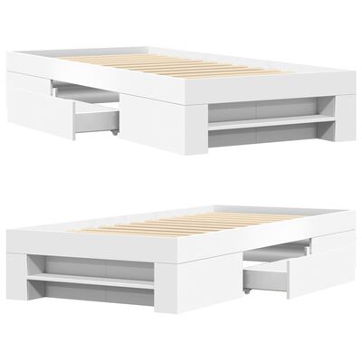 vidaXL Giroletto Bianco 75x190 cm in Legno Multistrato