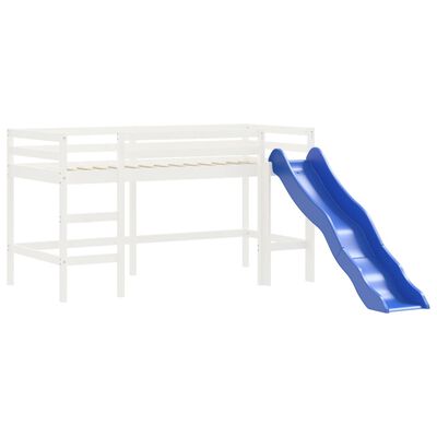 vidaXL Letto a Soppalco con Torre Bambini Blu 90x190cm Massello Pino