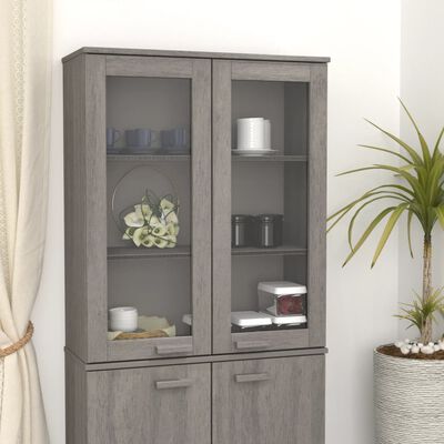 vidaXL Scaffale per Credenza Grigio Chiaro 85x35x100 cm Legno di Pino