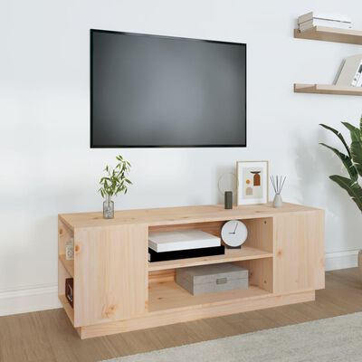 vidaXL Mobile Porta TV 110x35x40,5 cm in Legno Massello di Pino