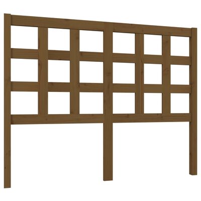 vidaXL Testiera per Letto ambra 125,5x4x100 cm Legno Massello di Pino