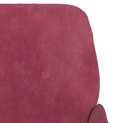 vidaXL Poltrona Rosso Vino 62x79x79 cm Velluto