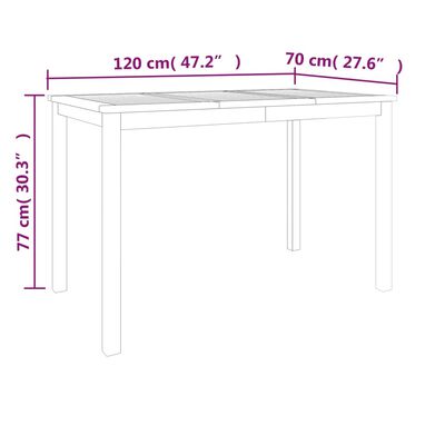 vidaXL Set da Pranzo da Giardino 7 pz in Legno Massello di Teak