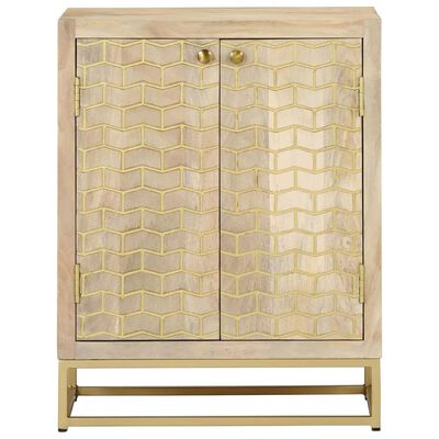 vidaXL Credenza con 2 Ante 55x30x70 cm in Legno Massello di Mango